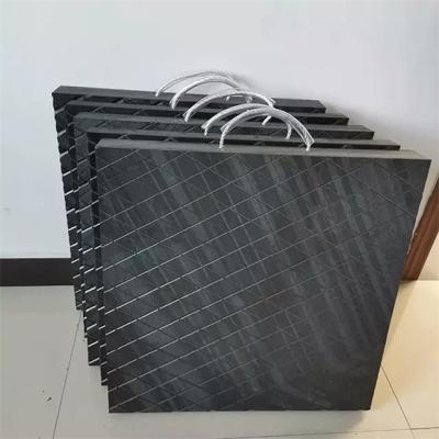 China Black Rigid Anti Impact Plastic HDPE Cribbing Blocks Crane Outrigger Pads Stack for sale