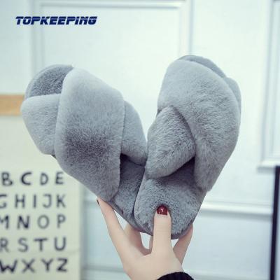 China Fashion Ladies Furry Full Fur Slippers EUR36 - 41 for sale