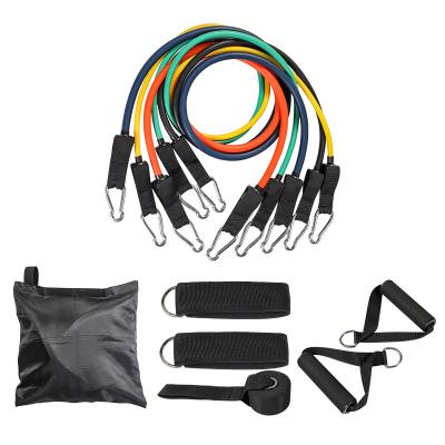 China Latex 19LB Workout Recovery Equipment 11 Pcs Resistance Band Set for sale