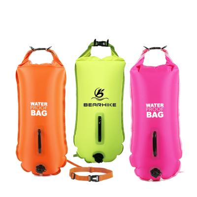 China Adult 20L 28L 35L Swim Buoy Tow Float With Bright Color Dry Bag for sale