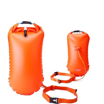 China High Visible PVC Triathlon Swimming Buoy Open Water Inflatable Bag for sale