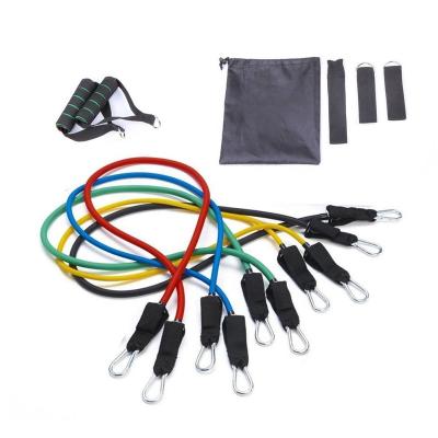 China 11Pcs Rubber Tube Loop Resistance Bands Sets For Fitness  Exercise for sale