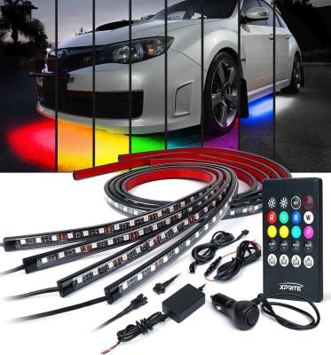 China 6pcs 12V strip light Underglow Kit for Car, RGB-IC Under Car Lights with Dream Color Dancing Chasing and 213 Scene Modes for sale