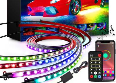 China 12V RGBIC Car Underglow digital strip light Multi Color DIY Sound Active Function Music Mode with APP Remote Control for sale