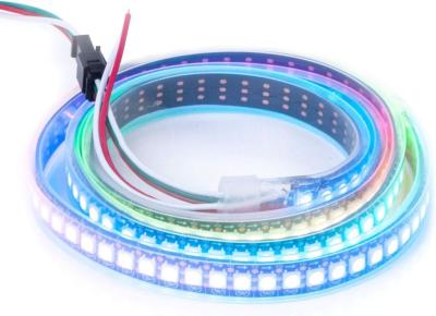 China WS2812B RGB 5050SMD Individual Addressable Flexible Full Color LED Strip Dream Color IP67 waterproof DC5V strip light for sale