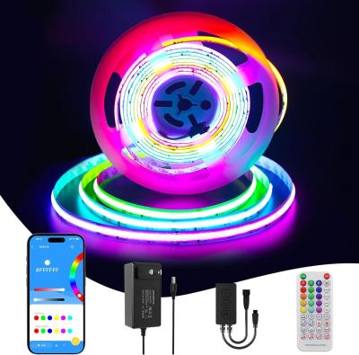 China RGB IC COB LED Strip Lights Addressable Chasing Color RGB LED light Multicolored Strips for Home DIY Lighting Projects for sale