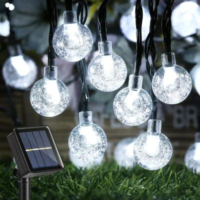 China Outdoor Solar String Lights 45.5Ft 60 LED Solar Powered String Lights Crystal Ball Lights Solar Fairy Patio lights for sale