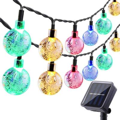 China Outdoor Solar String Lights Solar Powered Multicolor String Lights Crystal Ball Lights Solar Fairy Patio lights for sale