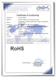 RoHS - Shenzhen Qing Chen Light Technology Limited