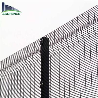 China Small hole welded wire mesh powder coated Anti Climb 358 Fence Panel for sale