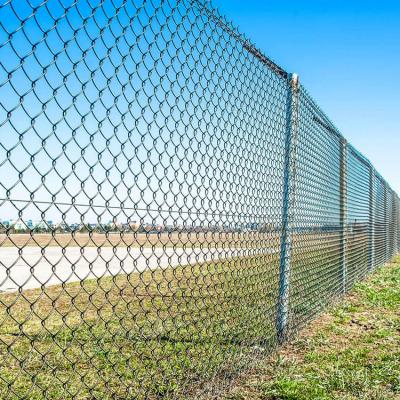 China Animal fence chain link fence panel cyclone chain wire mesh PVC coated/galvanized diamond fence for sale
