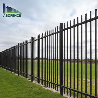 China Steel fencing high security modern picket steel fence panel / garrison fence panel for sale