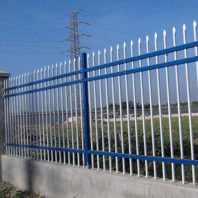 China Customizable Galvanized Steel Fence Panels Powder Coated Black Steel Wrought Iron Fence for sale
