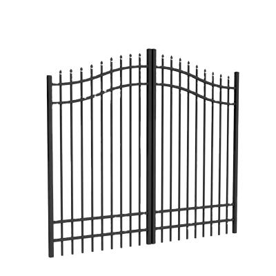 China Cheap security 8m*4m powder coated design steel tubular garden fence for sale