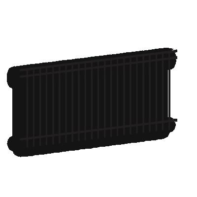 China square tube black aluminum fence with 25*25*1.2mm picket and spear top fence en venta