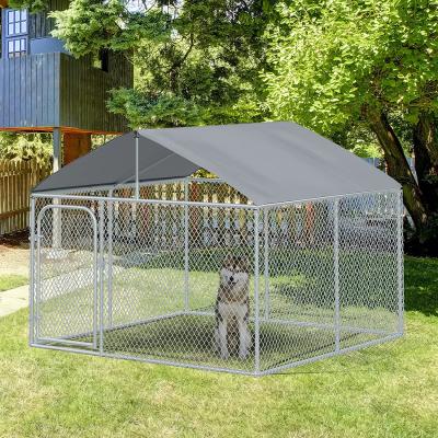 Chine Hot Dip Galvanized PVC Powder Coated Dog Kennel Welded Wire Mesh Chain Link Fence Metal Dog For USA AUS Market à vendre