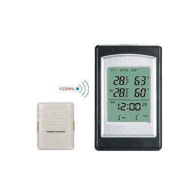 Chine 120*75*21mm Horloge à affichage multifonction avec mesureur de température et d'humidité sans fil à vendre