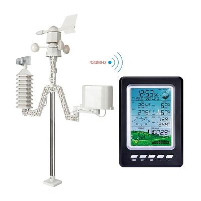 China Wireless Household Weather Station With Tipping Bucket Rain Gauge And Wind Speed Sensor for sale