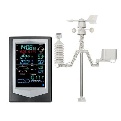 China Wireless Weather Station With Rain Gauge Temperature Humidity Forecast And Wind Gauge for sale