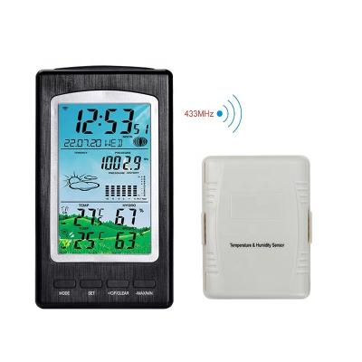 China Receptor de barómetro de termómetro y higrómetro para monitoreo del tiempo en interiores y exteriores en venta