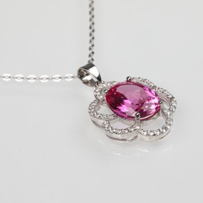 China 2040 grados Sapphire Pendant Necklace en venta