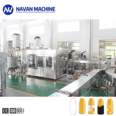 China PET Automatic Fruit Juice Beverage Hot Filling Machine Washing Filling Capping Line for sale
