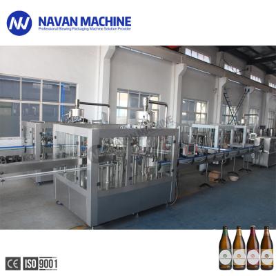China Het glas bottelde Sprankelende Bier het Vullen Machine die Afdekkend 3 in 1 Verpakkingsmateriaal spoelen Te koop
