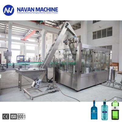 China Automatic Washing Filling Capping Glass Bottle Vodka Filling Machine for sale