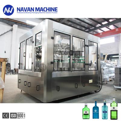 China Auto 18 Heads Glass Bottle Carbonated Drink Vodka 3 In 1 Filling Machine for sale