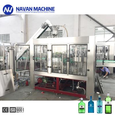 China Máquina tampando de enchimento de lavagem da vodca da garrafa de vidro com tampão de alumínio à venda