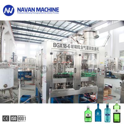 China 2 In 1 Glass Bottle Sparkling Drink Vodka Washing Filling Capping Machine for sale