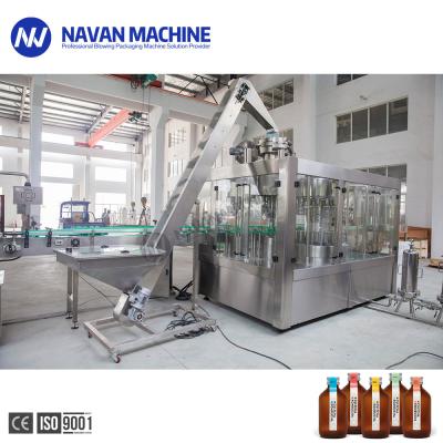China Automatic 8000-9000BPH Glass Bottle Kombucha 3 In 1 Filling Machine for sale