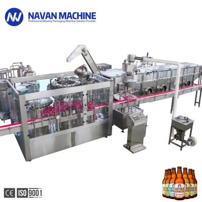 China Automatic 24-24-8 Glass Bottle Carbonated Sparkling Drink Kombucha Filling Machine for sale