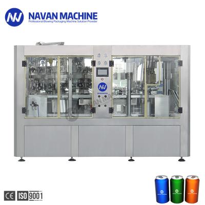 China Automatic Soda Water Beer Aluminum Tin Can Filling And Sealing Machine for sale