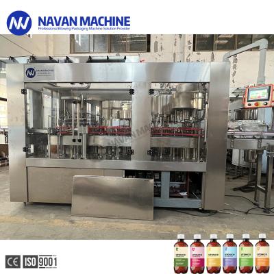 China Automatic Glass Bottle Non Gas Liquid Kombucha Filling Machine With Plastic Covers for sale