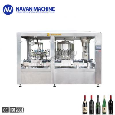 China Automatic Beverage Nitrogen Injection Wine Filling And Corking Monoblock Bottling Filling Machine for sale