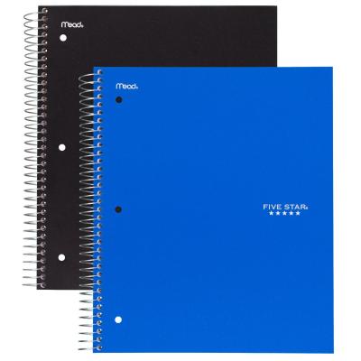 China custom cheap spiral notebook printing with color pages,cheap spiral notebook with color pages for sale