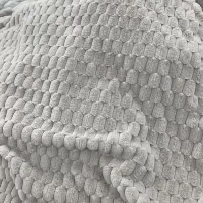 China Material mullido blanco de Gray Yellow Fluffy Plush Fabric en venta