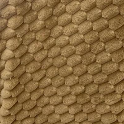 China Starker Pelz-flaumiges Gewebe-Material für das Nähen flaumigen Materials Browns zu verkaufen