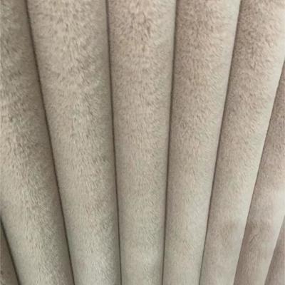 China Rotbraunes weiches flaumiges Sahnegewebe-flaumiges Pelz-Material zu verkaufen