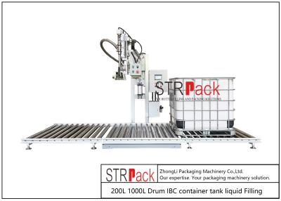China Liquid Bucket Filling Machine For 200L 1000L Drum IBC Container Tank for sale