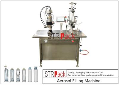 China Semi Automatic Aerosol Co2 Filling Machine Snow Spray Making Machine With Bag On Valve à venda