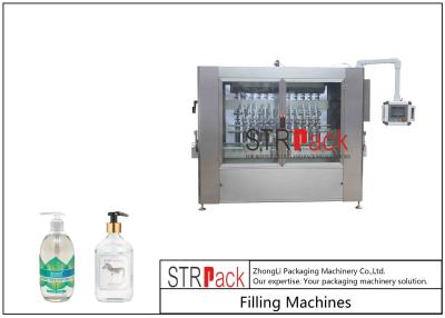 China O PLC automático da elevada precisão da garrafa controlou o Sanitizer do sabão líquido/mão/a máquina tampando de enchimento Fil asséptico gel do chuveiro à venda