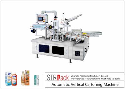 China PLC Control Pneumatic Vertical Cartoning Machine For Bottles 60BPM High Speed for sale