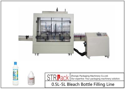 China Anti Corrosive Automatic Liquid Filling Machine , 84 Disinfectant / Bleach Filling Machine for sale
