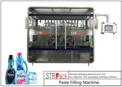 China PLC Inline 8 Heads Ointment Filling Machine For Shampoo / Shower Gel / Fabric Softener for sale