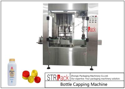 China Press Push On Automatic Bottle Capping Machine 8 Heads For Edible Oil / Talcum Powder for sale