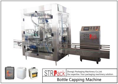 China Pneumatische Plastik-lineare Art Struktur 750pcs/Stunde Jerry Can Capping Machine Withs zu verkaufen