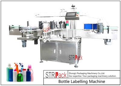 China Adjustable Automatic Sticker Labeling Machine / Bottle Labeling Equipment Speed 120 BPM for sale