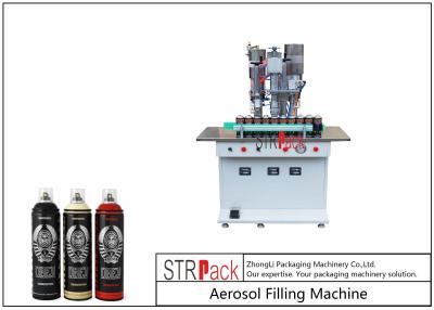 China Semi Automatic Aerosol Spray Paint Filling Machine For Air Freshener / Refrigerant for sale